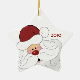 Étoile En Céramique Ornement d'arbre de Noël de St NICK du PÈRE NOË