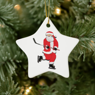Étoile En Céramique ornement de hockey souvenir