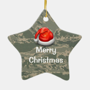 Étoile En Céramique Ornement de Joyeux Noël d'étoile de Camo de