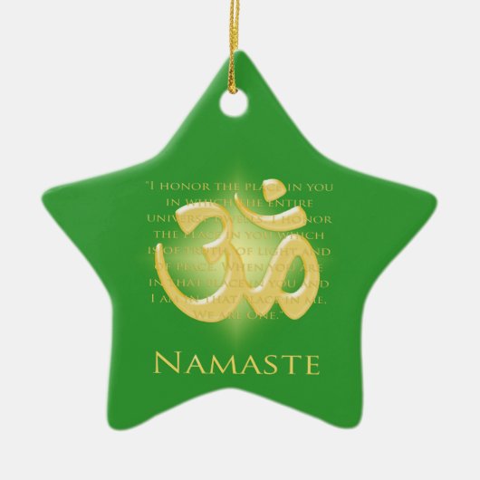Étoile En Céramique Ornement de Namaste (Devant)
