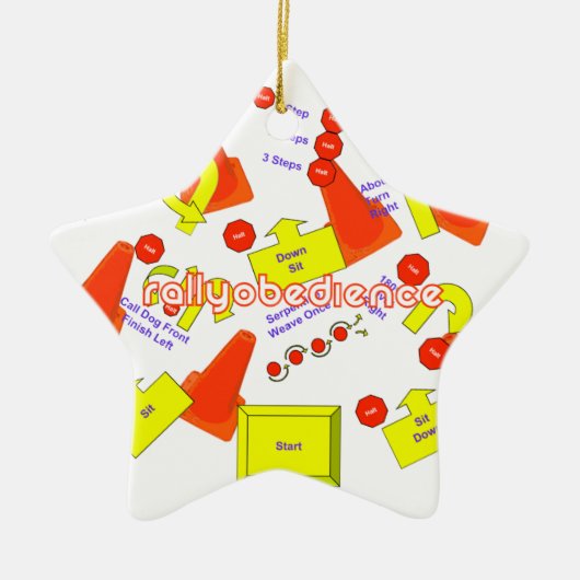 Étoile En Céramique Ornement de Rassemblement-o (Devant)