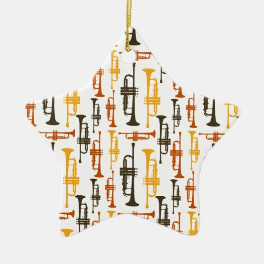 Étoile En Céramique Ornement de trompette (Devant)