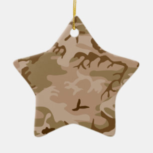 Étoile En Céramique Ornement d'étoile de camouflage de sable de dése