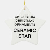 Étoile En Céramique Ornement fait sur commande d'arbre de Noël (Devant)