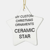 Étoile En Céramique Ornement fait sur commande d'arbre de Noël (Gauche)