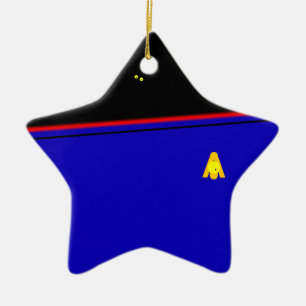 Étoile En Céramique Ornement rouge d'étoile bleue de salon de MoonBas