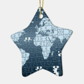 Étoile En Céramique Perplexe ! Ornement (Gauche)