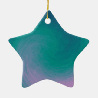 Étoile En Céramique Pourpre et ornement turquoise d'étoile de remous