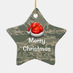 Étoile En Céramique U.S. Ornement militaire de Joyeux Noël d'étoile 