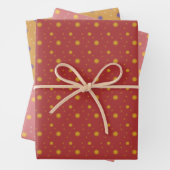 Étoile en trois couleurs emballage papier ensemble (En situation)