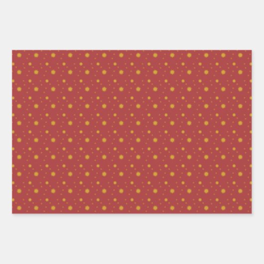 Étoile en trois couleurs emballage papier ensemble (Devant)