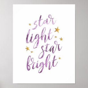Étoile étoile brillante violet violet affiche de t
