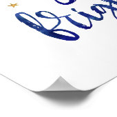 Etoile étoile lumineuse marine bleu marine affiche (Coin)