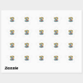 Étoile Flow With The Happy Waves Waterproof Sticker (Feuille)