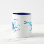 Étoile fraîche de David et tasse Yiddish de bleu (Centre)