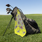 Étoile géométrique en grille – Serviette de golf p (Vert)
