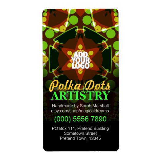 Étoile géométrique pois avec Étiquette de logos (Devant)