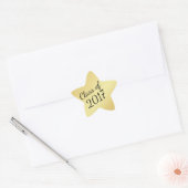 Étoile Gold Star Class of 2017 Custom Graduation Sticker (Enveloppe)