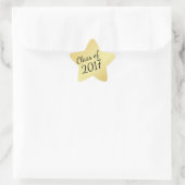 Étoile Gold Star Class of 2017 Custom Graduation Sticker (Sac)