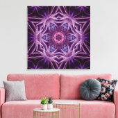 Étoile hexagonale fractale violette sur toile (Insitu(Salon))