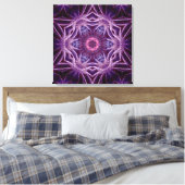 Étoile hexagonale fractale violette sur toile (Insitu(Chambre))