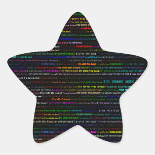 Étoile I'm With The Band Text Design I Star Sticker