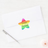 Étoile Joyeux anniversaire - Star Rainbow Sticker (Enveloppe)