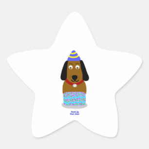 Étoile Joyeux Anniversaire Sticker Star Pup