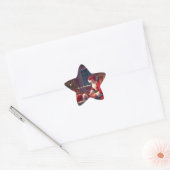 Étoile Joyeux Sticker de Noël design unique (Enveloppe)