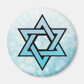 Étoile juive de David Blue Magnet (Devant)