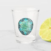 Etoile juive Médaillon d'art en verre (Devant)