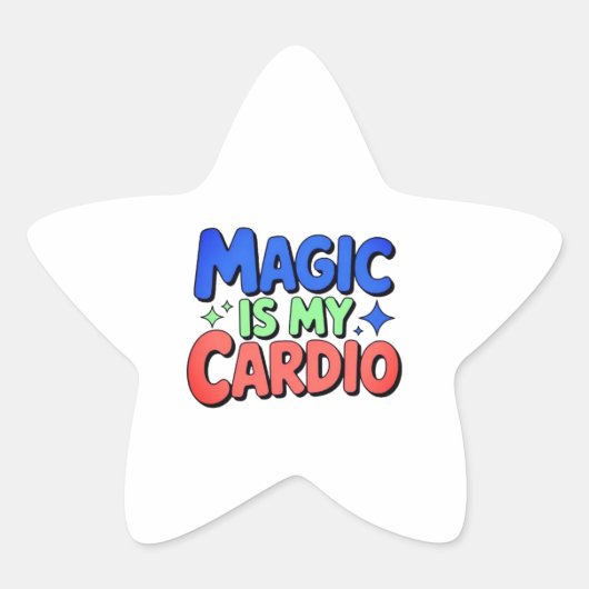 Étoile La Magie Est Mon Sticker Cardio (Devant)