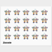 Étoile Le sticker Star Christmas (Feuille)
