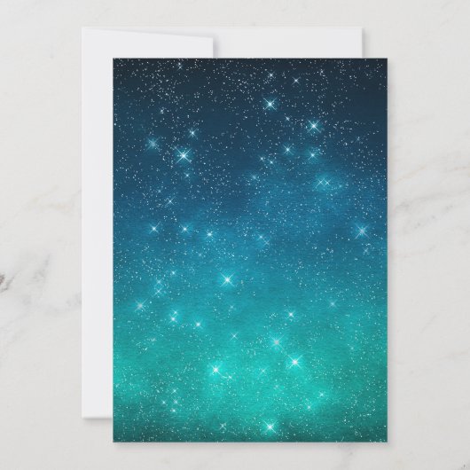 Étoile Lumière Forêt de nuit Invitations de mariag (Dos)