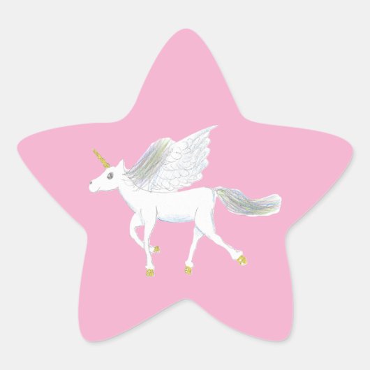 Étoile Magical Unicorn Star Sticker (Devant)