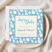 Étoile mariage juive de david Save The Date Card