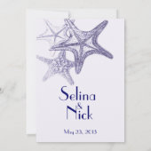 étoile marine faire-part de mariage (Dos)