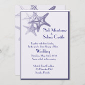 étoile marine faire-part de mariage (Devant / Derrière)