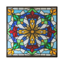 Étoile mosaïque radieuse – Art mural en métal de s