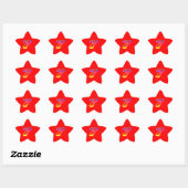 Étoile Numéro 7e Sticker de fête d'anniversaire (Feuille)