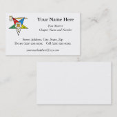 Étoile orientale après le carte de visite (Devant / Derrière)