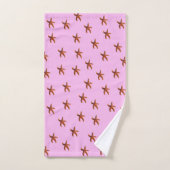 Étoile ou étoile de mer de l'océan rose (Serviette à main)