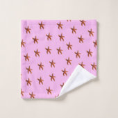 Étoile ou étoile de mer de l'océan rose (Gant de toilette)