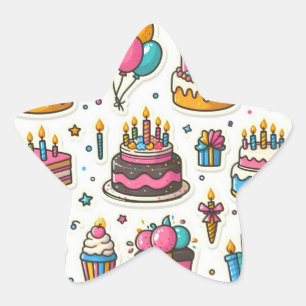 Étoile Pack Sticker Festival Anniversaire"