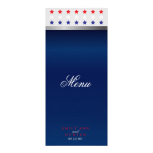 Etoile patriotique rouge, blanc et bleu - Menu