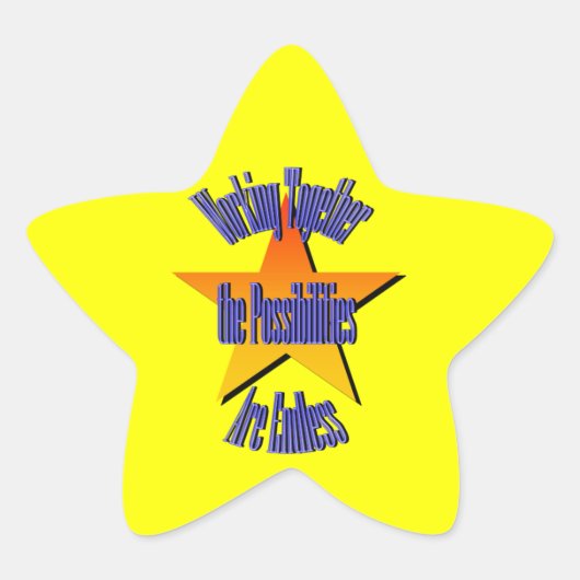 Étoile Possibilité De Sticker Sans Fin (Devant)