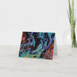 Étoile regardant la carte de note colorée d'art