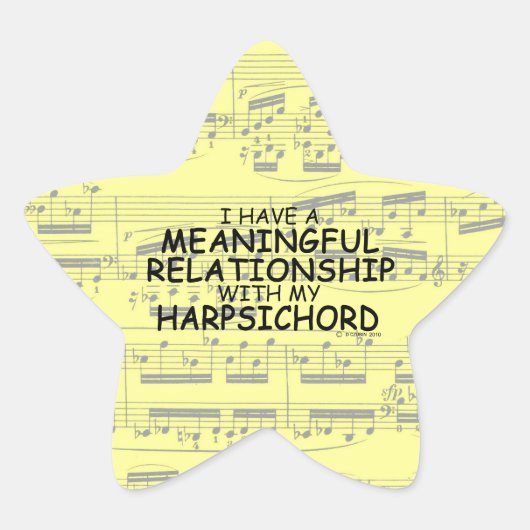 Étoile Relation significative Harpsichord Star Sticker (Devant)