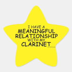 Étoile Relation significative Sticker Clarinet Star