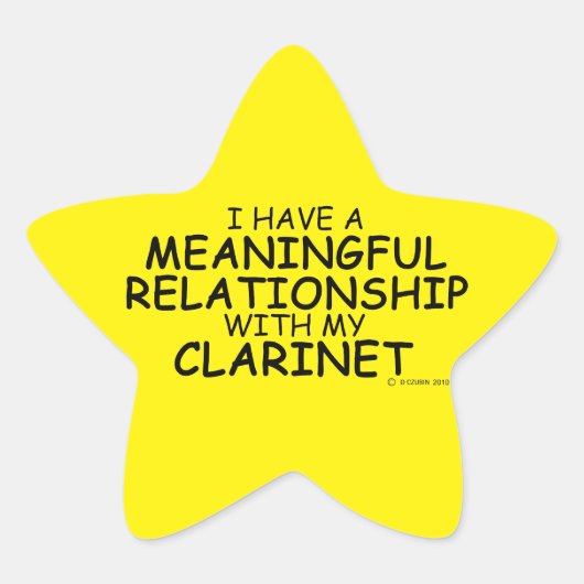 Étoile Relation significative Sticker Clarinet Star (Devant)
